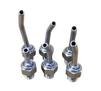 Boquilla de refrigerante atornillada para tubo 10 piezas, enfriamiento aceite agua alta presión acero inoxidable ajustable máquinas tallado equip 3/8" Diameter 16.2mm(0.64in) Tube length 60mm(2.36in)