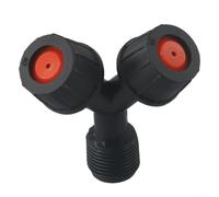 Boquilla de repuesto para pulverizador eléctrico de mochila con 4 agujeros, forma de abanico, plástico PP, rosca de 16 mm, para jardín, agricultura, césped, fácil de montar (B)