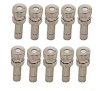 Boquilla de riego de cobre ajustable, cabezal de aspersor de niebla de agua, Mini nebulización, accesorios para invernadero 10 piezas 0.5mm（0.0197in）