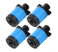 Boquilla de riego por goteo ajustable para jardín, invernadero y huerto - 4 emisores de plástico azul de ingeniería con control de flujo giratorio, 41,7 mm