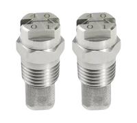 Boquilla de rociador de ventilador de acero inoxidable, 2 uds, con filtro, interfaces estándar de 1/4 pulgadas para lavadora de presión y máquina de lavado de autos, boquilla de ventilador de