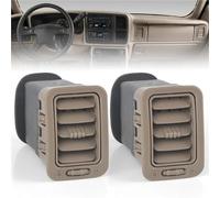 Boquilla de salida de aire acondicionado para consola central de aire acondicionado para Chevy, se adapta a Silverado, se adapta a Avalanche, se adapta a Suburban 1999-2006 (2 piezas gris oscuro) (2