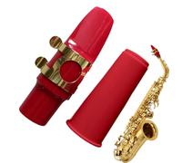 Boquilla de saxofón alto de diseño clásico, boquilla de saxofón con ligadura, boquilla de viento de madera para principiantes, boquillas portátiles para saxofón alto para música, entrenamiento, negro,