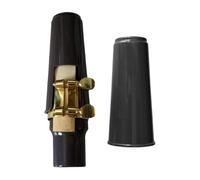 Boquilla de saxofón alto de diseño clásico, boquilla de saxofón con ligadura, boquilla de viento de madera para principiantes, boquillas portátiles para saxofón alto para música, entrenamiento, negro,