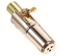 Boquilla de Saxofón Alto Dorada de Metal y Madera, 1 Juego