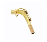 Boquilla De Saxofón Alto E Plana De Latón Dorado, Cuello Doblado, 2,45 Cm De Diámetro, Tubo Doblado Práctico Accesorio de Saxofón