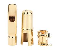 Boquilla de Saxofón de Metal, Boquilla de Saxofón Alto de Latón con Dos Almohadillas para Tocar el Saxofón (7C)