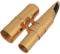Boquilla de saxofón para saxofón B-flat Tenor, chapada en oro, 1 unidad