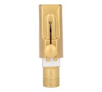Boquilla de Saxofón Soprano de Metal de Latón 6C, Boquilla de Saxofón Plano B con Ligadura de Tapa