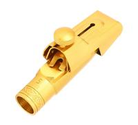 Boquilla de Saxofón Soprano,Repuesto de Boquilla de Saxofón de Latón Dorado, Boquilla de Saxofón Profesional de Tono Alto(5#),Accesorio de Instrumentos Musicales para Principiantes