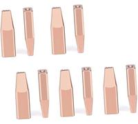 Boquilla de soldador láser de cobre para pistolas portátiles, diseño de alimentación de alambre para resultados consistentes de soldadura Double guide nozzle 1.2mm 10 piezas