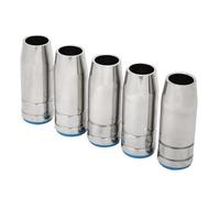 Boquilla de Soldadura Cónica de Cobre Electrochapado compatible con Antorcha Binzel MB 25AK MIG MAG, 12.5mm, Resistente al Calor, 5 Piezas