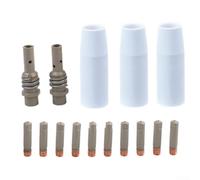 Boquilla de soldadura protectora sin aire europea, paquete de 15 piezas para MB para 15AK 14AK para antorchas Mig de loza y construcción de metal (1,0 mm)