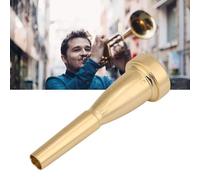 Boquilla de Trompeta de Cobre para Accesorio para Instrumentos Musicales de Tamaño 3C, una Reproducción Proporciona una Agradable Forma de Bala (GOLD)