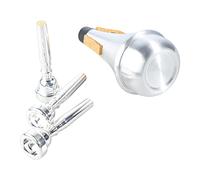 Boquilla de trompeta, Juego de boquillas for trompeta, sordina ligera y estable for trompeta, boquilla versátil, chapada en plata 3C, 5C y 7C