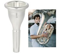 Boquilla de tubo de cobre chapado en plata, accesorio de instrumento, pieza de repuesto fiable de tuba, se adapta a todas las tubas, perfecta para músicos