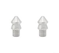 Boquilla de tubo de drenaje de alta presión de acero inoxidable de 1/4 pulgadas, limpiador de agua multichorro para eliminar bloqueos difíciles de plata (2 unidades)