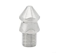 Boquilla de tubo de drenaje de alta presión de acero inoxidable de 1/4 pulgadas, limpiador de agua multichorro para eliminar bloqueos difíciles plateado (1 unidad)