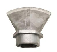 Boquilla de ventilador Cabezal rociador pico pato plano Estructura en forma abanico engrosada ancha para tareas limpieza, secado y enfriamiento una d aluminum alloy Style C - 1.5-inch internal thread