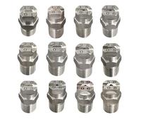 Boquilla de ventilador de acero inoxidable de 6 piezas cabezal de boquilla limpiador de ventilador de pulverización de alta presión 25°/40°/50°/65°/80°/95°/110° diámetro del or 1/8 1.8mm(0.071in) 95°