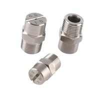 Boquilla de ventilador de alta presión, Boquilla en abanico plano de acero inoxidable, 65 grados, rosca macho 1/4 BSPT, 0,66-5,2mm, 5 o 10 Uds(65 Degrees-10pcs,3.6mm)