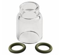 Boquilla de vidrio de soldadura TIG, lente de visualización transparente, para WP9 WP17 WP18 WP20 WP26 consumibles de antorcha, con juntas tóricas(6)