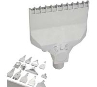 Boquilla de viento que sopla, boquilla de aire plana, boquilla de orificio, boquilla de chorro de pulverización de aire para accesorios de máquinas de ai 2 piezas 22 Holes 973 Stainless Steel (Matte)