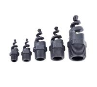 Boquilla en espiral, Boquilla en espiral, 5 uds., cabezal de aspersor riego jardín gris oscuro 1/4 a 1 pulgada(1/2 Inch)