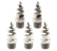 Boquilla espiral de acero inoxidable Compatible, boquilla de niebla para riego de jardín, rosca externa 10 piezas 1-1/4"