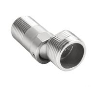 Boquilla excéntrica extensible para válvula de ducha de rotación de 360 grados, junta de esquina, pie curvado ajustable, acero inoxidable, retráctil, 5,5-7,8 cm con llave para instalación de baño (1