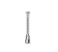 Boquilla extensible giratoria de acero inoxidable para grifos estándar para aumentar el rango de pulverización y soportar el enjuague completo de platos y productos (16 cm)