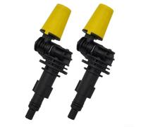 Boquilla giratoria de 360° para manchas resistentes de LAVOR (2 piezas) | Material PA66+30GF, alta durabilidad, resistente al calor, color amarillo negro, rendimiento duradero