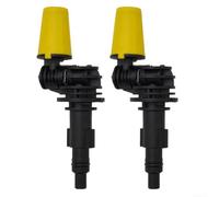 Boquilla giratoria de alta presión 360° para limpieza LAVOR Turbo (2 | Rotación de 360 grados, fuerza centrífuga contra la suciedad, ideal para lavor, aspecto negro y amarillo