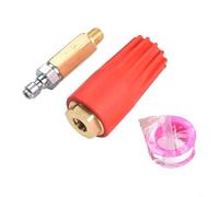 Boquilla giratoria para lavadora de alta presión, 5100 PSI para punta de pulverización turbo, herramienta de limpieza eficiente para eliminar suciedad y suciedad difíciles