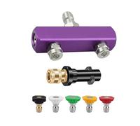 Boquilla Giratoria Turbo, Boquilla De Pulverización De Cabeza Turbo Giratoria De 360° Para Limpiador De Pistola De Alta Presión, 4000 Psi, Conexión Rápida De 1/4 Pulgadas (Morado, Negro)