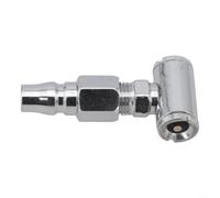 Boquilla infladora de neumáticos, conector de válvula de carga rápida para bomba de aire de neumáticos de coche para inflado rápido para herramientas de mantenimiento de vehículos (doble cabeza)