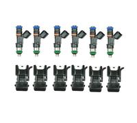 Boquilla inyector 1/6 Piezas Inyectores Combustible Con Cuatro 52 Lb 550cc 2.7tt Turbo Para Vw Para Golf Para Jetta 0280158117 Piezas Automóvil Inyección de combustible(6pcs)