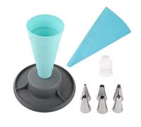 Boquilla Juego de 10 soportes for mangas pasteleras, resistentes a altas temperaturas, for cremas, pasteles y galletas. Repostería decorar(Blu)