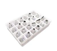 Boquilla Juego de 24 boquillas de acero inoxidable for repostería, sin costuras, for decoración, herramienta de bricolaje for decorar cremas, cupcakes y galletas. Repostería decorar