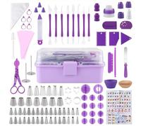 Boquilla Kit de herramientas for decoración de pasteles, 138 piezas, incluye mangas pasteleras y boquillas, color rosa. Repostería decorar(Purple (235 PCS))