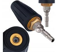 Boquilla Kranzle XA 15 XA 17 - Repuesto para limpiador de alta presión boquilla de rotación de cerámica 207 bar, 100 °C, acoplamiento rápido D10 | Cuerpo de latón duradero, lanza de alta presión de 50