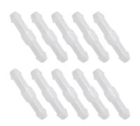 Boquilla limpiaparabrisas Manguera Universal Para Limpiaparabrisas De Coche Boquilla Pulverización Tubo Agua Conector Unión(10PCS I-White)