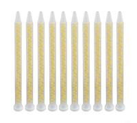 Boquilla mezcladora de pegamento AB, 10 unidades, tubo de mezcla 10-18, núcleo blanco, núcleo amarillo, núcleo azul para dispensador protector epoxi de dos partes (B)