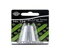 Boquilla para decorar con forma de hierba grande JEM, punta n. 234, est ndar, color plateado