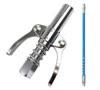 Boquilla para engrasar boquilla, prensa de engrase para engrase, acoplador G de doble mango para prensa de engrase con manguera de 30 cm, rosca interior universal para todo tipo de prensas de engrase