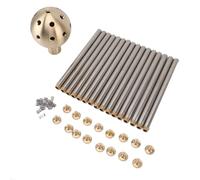 Boquilla Para Fuente De Agua G1 Pulgada, Latón Y Acero Inoxidable, Cabezal De Aspersión Esférico Para Jardín, Estanque, Piscina - Diseño Diente De León, Fácil Instalación, Uso En