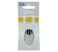 Boquilla para manga pastelera Savoy con forma de estrella curva grande JEM, punta decorativa, n. 3J