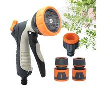 Boquilla para manguera de agua, pulverizador de manguera con 9 patrones de pulverización ajustables, para vehículos, mascotas, ducha, exterior, entrada, terraza, césped, jardín, plantas