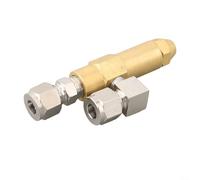 Boquilla para quemador de aceite residual, doble sifón, atomización de aire para caldera, aceite pesado, latón, acero inoxidable, entrada de 1/8 pulgadas, orificio de 0.5-3.0 mm, punta de