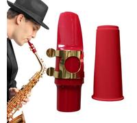 Boquilla para saxofón alto, boquilla de repuesto para saxofón con ligadura y tapa, boquilla portátil para profesionales y principiantes
